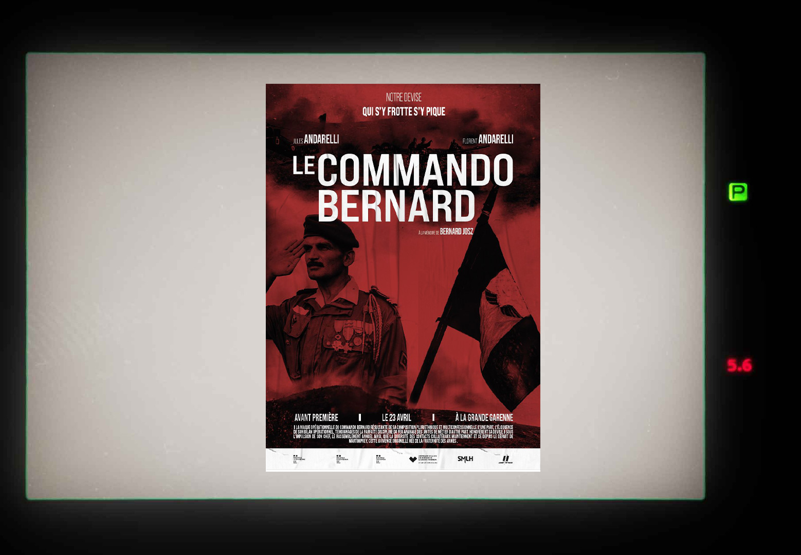 Affiche mockup Commando Bernard, Le Commando Bernard, long métrage par Florent Andarelli